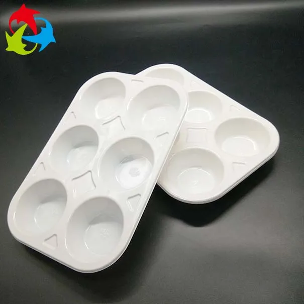 Oem Disposable White Plastic Cupcake Divided Food Tray Buy Cupcake