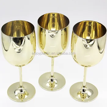 gold wine goblets