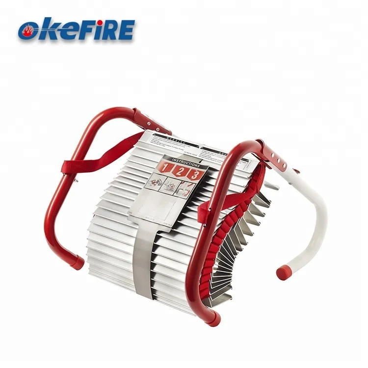 
OK 3S Three Story Emergency Aluminum Step Foldable Escape Rescue Ladder EN131 Standard 
