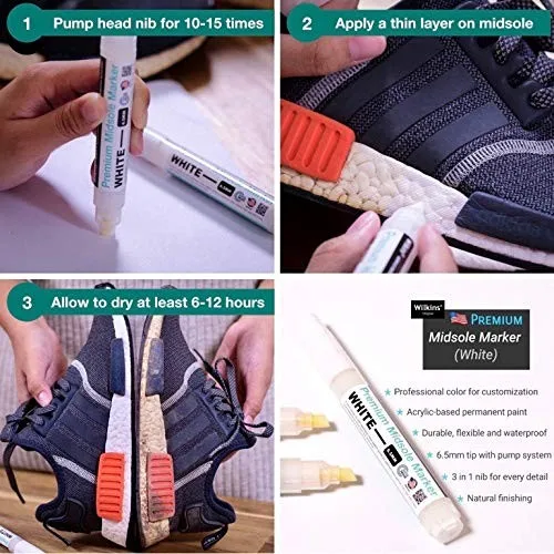 Premium Midsole Marker Cleaner Shoes Sneakers Repair Paint 6.5mm Nib