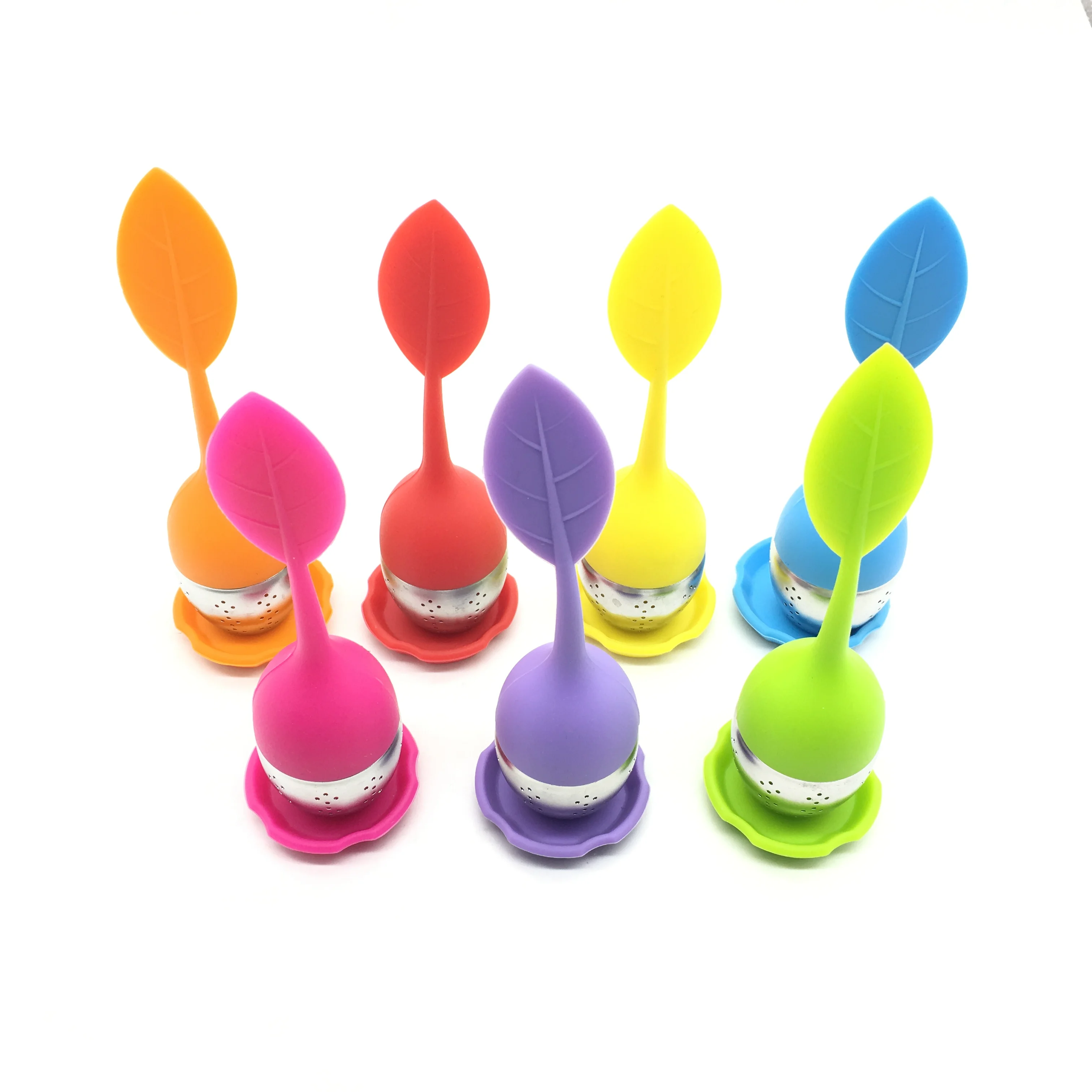 Silicone Handle Stainless Steel Tea Infuser Strainer, Loose Leaf Tea Infuser