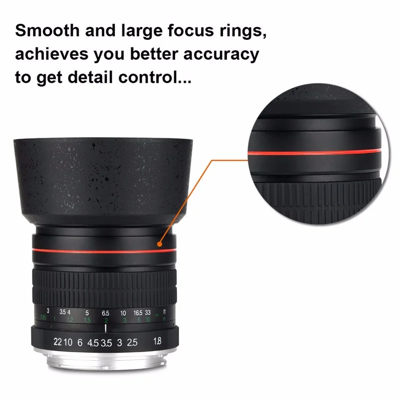 Lightdow 85mm F/1.8 Medium Telephoto Portrait Prime Manual Focus Full ...