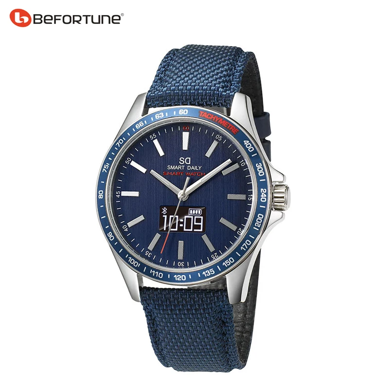 

Carbon Steel Case Epson Quartz Movement Wrist watch with Smart Functions Hybrid SmartWatch, Black;blue;customize