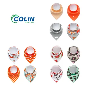 2019 Free sample NEW Cheap Adjustable custom print logo dog bandana For Pet