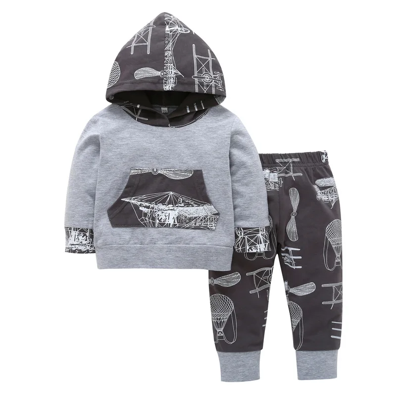 

2pcs Spring Children Clothing Set Brand Boys Sports Suit Kids Tracksuit Sweatshirts + Pants Baby Boys Clothes, As picture