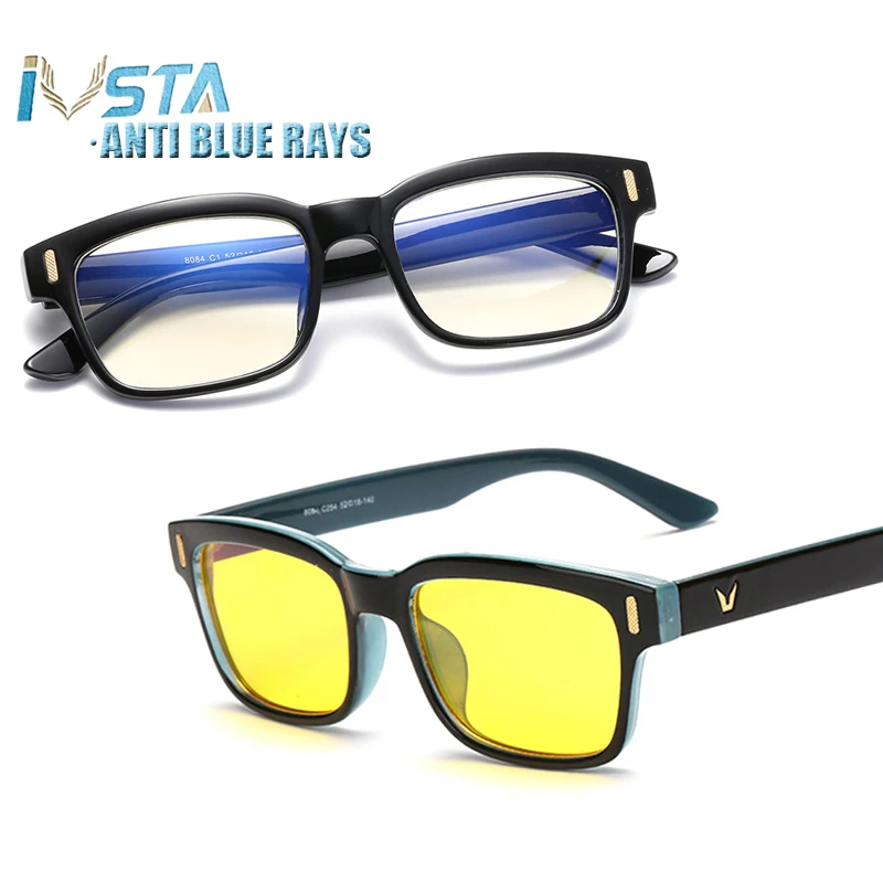 

IVSTA Blue Light Blocking Glasses Anti Blue Rays Computer Glasses Frame Optical Gaming Prescription Myopia Dropshipping 8084