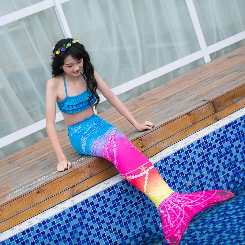 

Factory Direct Custom Kids mermaid tail for swimming, Green, blue, pink, white, black, yellow or custom colors