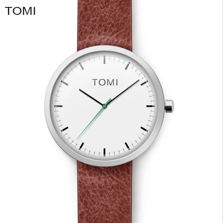 

TOMI T066 Men Watches Top Brand Luxury Hour Round Clock Male Fashion Casual Quartz Watch TOMI Men Leather Strap Sport WristWatch