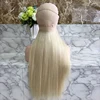 hot selling color 613 40 inch extensions full lace wigs natural blonde curly human hair extensions