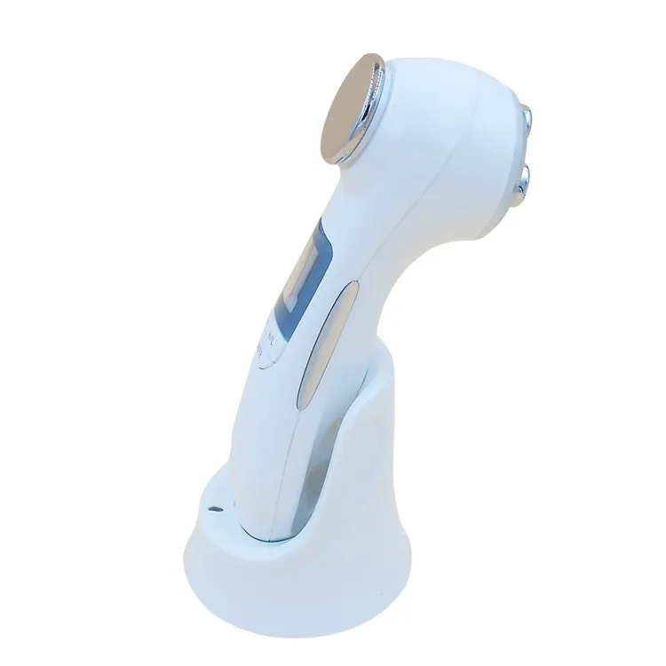 

Portable 6 in 1 multifunction RF vibrating massage ultrasonic lifting face beauty device, White