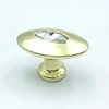 China factory white crystal stone knob fancy furniture handle pink crystal round knob acrylic zinc cabinet knob