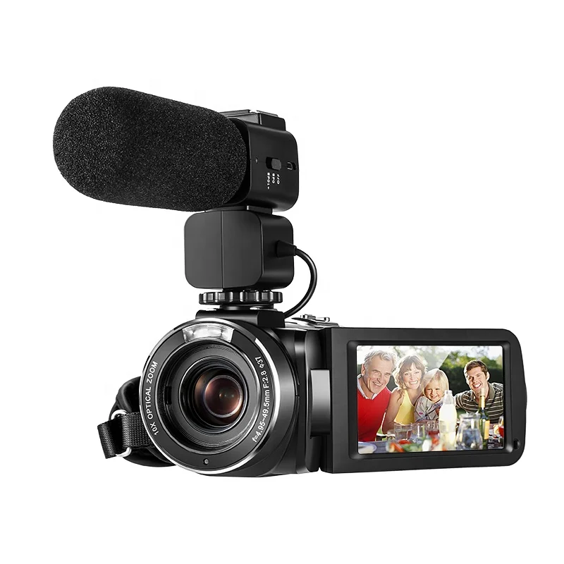 

1080P 30fps Camcorder 10X Optical Zoom Camera 120x Digital Zoom Camera ORDRO Z82 Handheld Camcorder