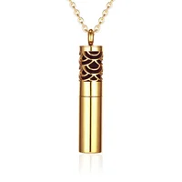 

New design essential oil bottle pendant fragrance oils diffuser locket stainless steel aromatherapy necklace