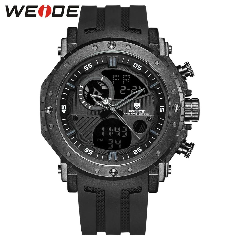 

WEIDE WH6903-1C unique LCD screen dual time zone miyota 2035 movement watches digital sport men