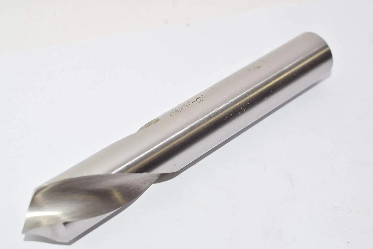 Right Hand Flute 5 Overall Length 3//4 Body Diameter Bright Round Shank Finish KEO 32343 Cobalt Steel NC Spotting Drill Bit Uncoated 90 Degree Point Angle
