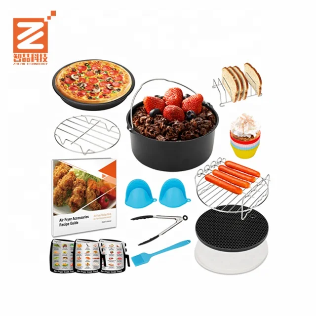 
Air Fryer Accessories 15pcs for Growise Phillips Cozyna Fit all 3.7QT 5.3QT 5.8QT Air Fryer Accessory Deep Fryer 7inch Accessory 