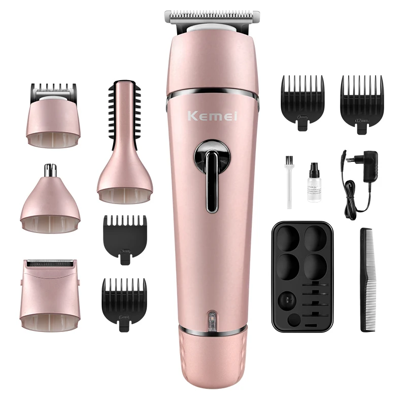 

KEMEI KM-1015 wholesale 4in 1 Man Grooming Kit Beard Shaver Electric Body Hair Trimmer hair trimmer rechargeable, Black