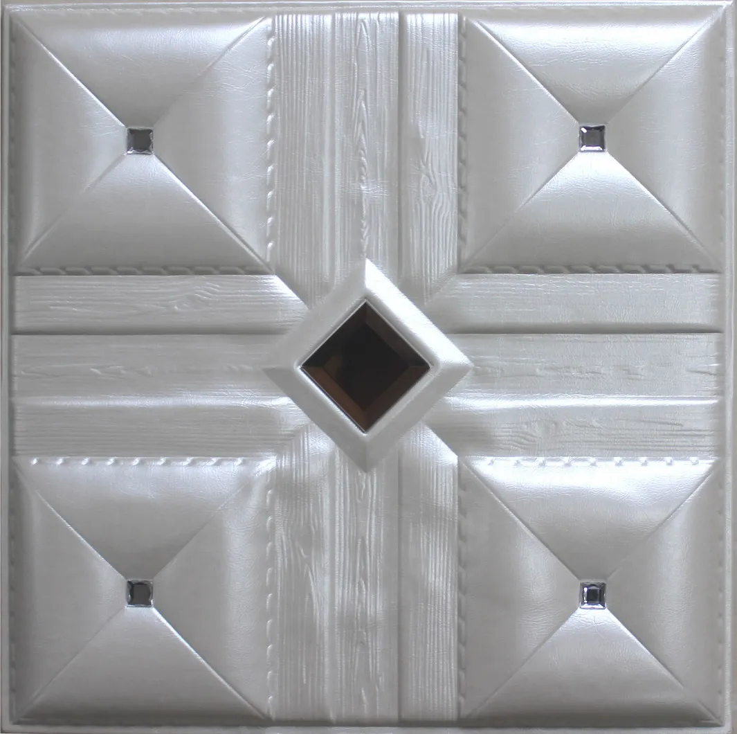 流行的 3d pu 皮革室内装饰墙板