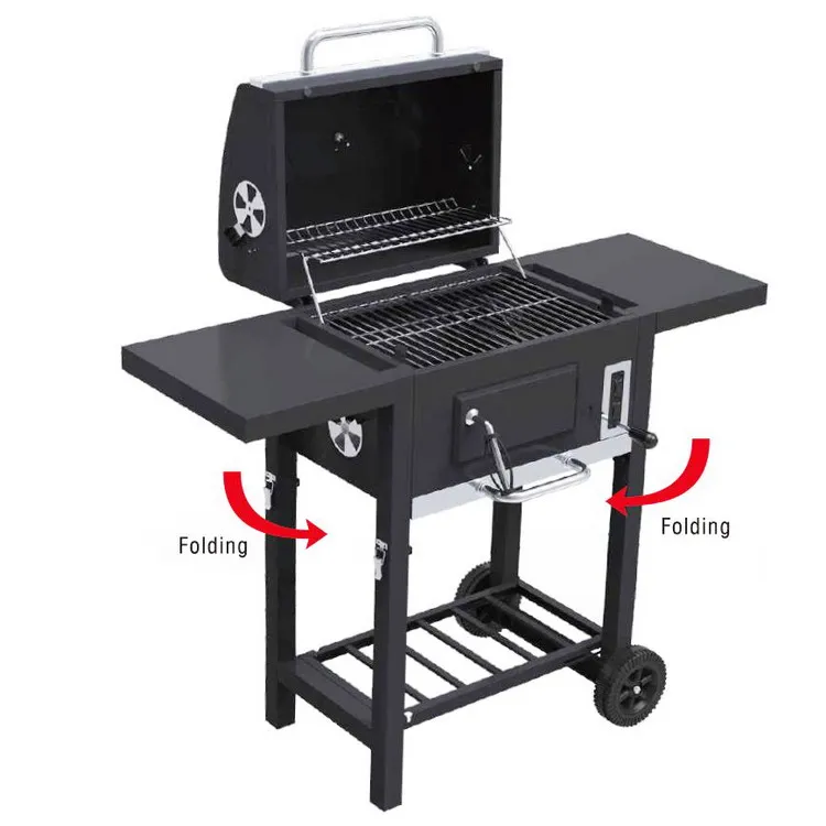 Komenjoy C078Z Outdoor Foldable and Portable Charcoal BBQ Grill for Picnic, Camping, Patio Backyard Cooking