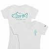 Semi-Relaxed Women's basic design oval neck fishing cotton spandex printing Tee Shirt wholesale
