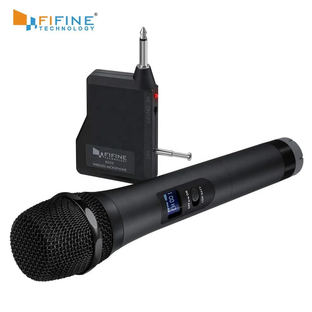 Fifine Factory Wholesale UHF Dynamic Mic Party Karaoke Handheld Microphone System