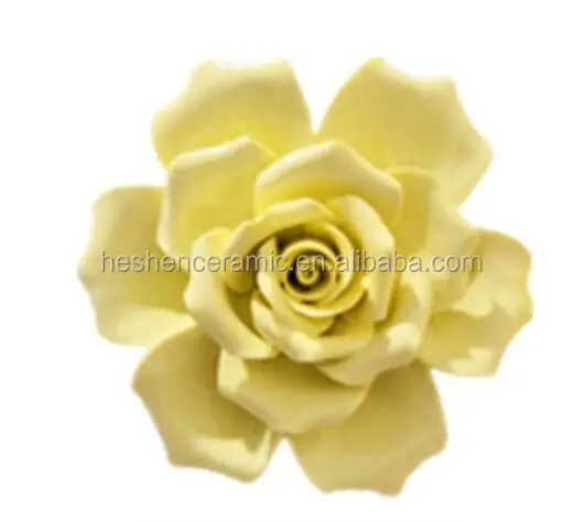 7cm 9cm 12cm Handmade Ceramic Rose Flowers with Custom Color