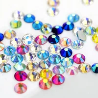 

Oleeya Wholesale SS3-SS50 Over 80 Colors Glass Flat Back Non Hot Fix Nail Rhinestones For Nails Art Decoration