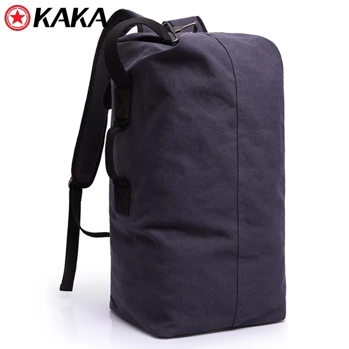 plain white canvas backpack