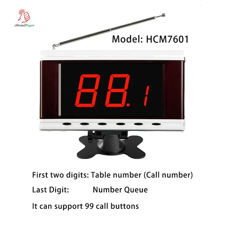 
S611A Digital Restaurant Pager System wireless display screen monitor 