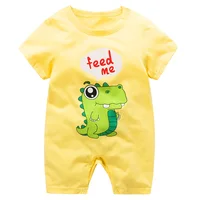 

Wholesale Baby Girls Cartoon Dinosaur Jumpsuit Clothes Summer Cartoon Boy Cotton Newborn Baby Rompers