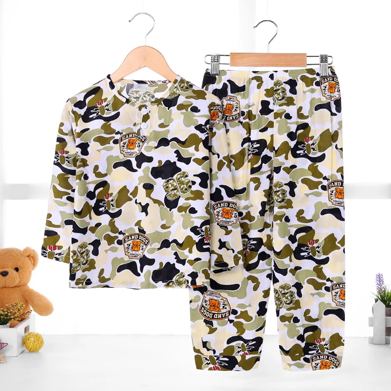 

China Import Supplier Broadcloth O-Neck Loose Breathable Camouflage Kids Clothing Sets Baby Boys, Camouflage boys clothes set