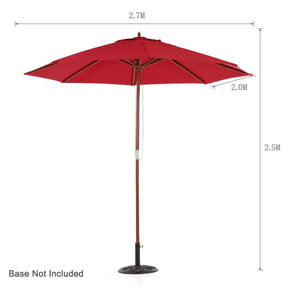 9ft 2 7m Half Patio Balcony Umbrella Parasol Sun Shade Garden Outdoor Tilt Crank Patio Parasols Garden Patio Plastpath Com Br