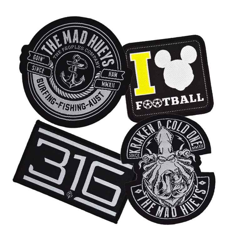 Custom Label Clothes Embroidery Patch Fashion Woven Labels for Clothing