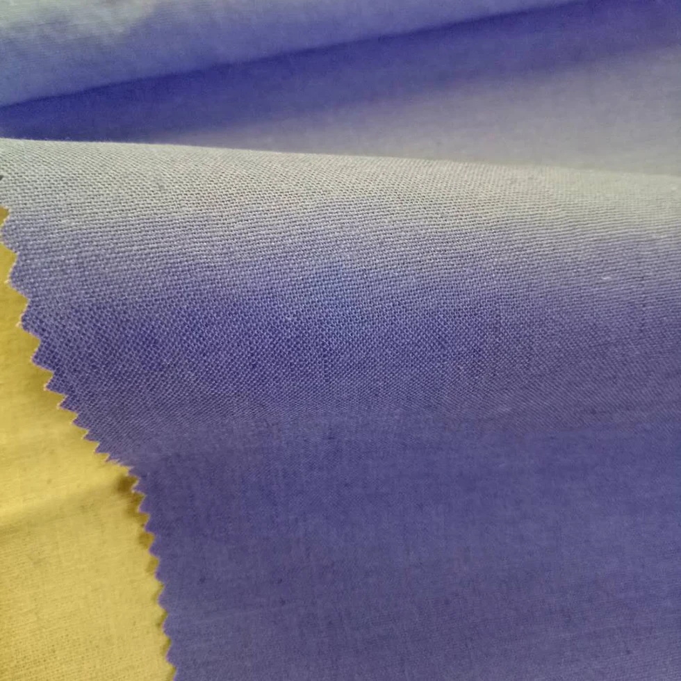 Linen Cotton Enviroment Friendly Dupont Sorona Strech Fabric For Shirt