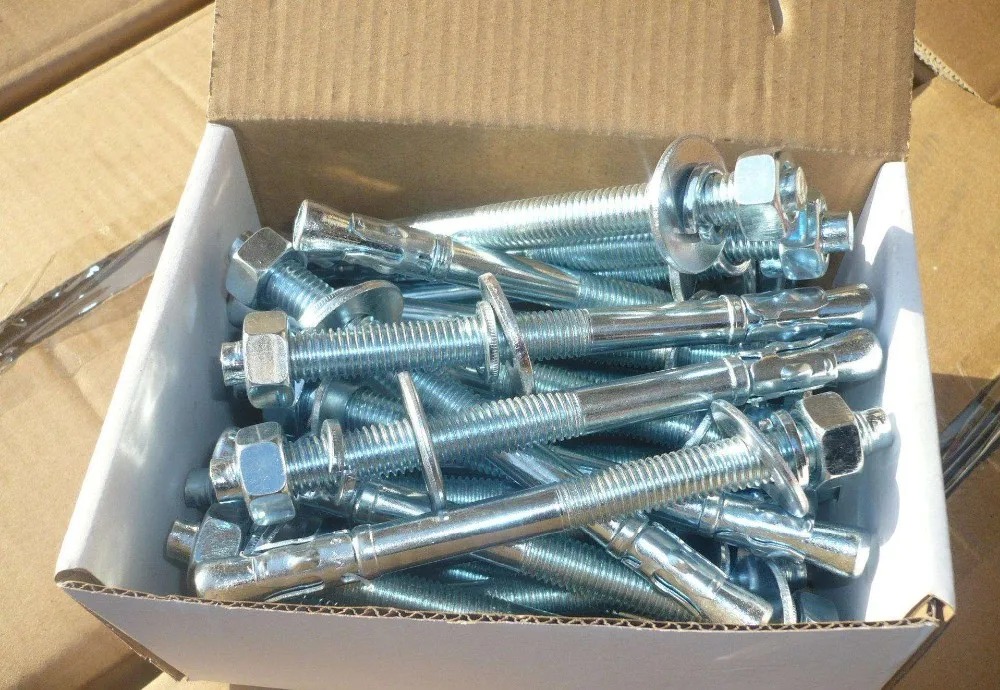 M12x100 Galvanized Wedge Anchors Ms Through Bolts For Concrete Buy