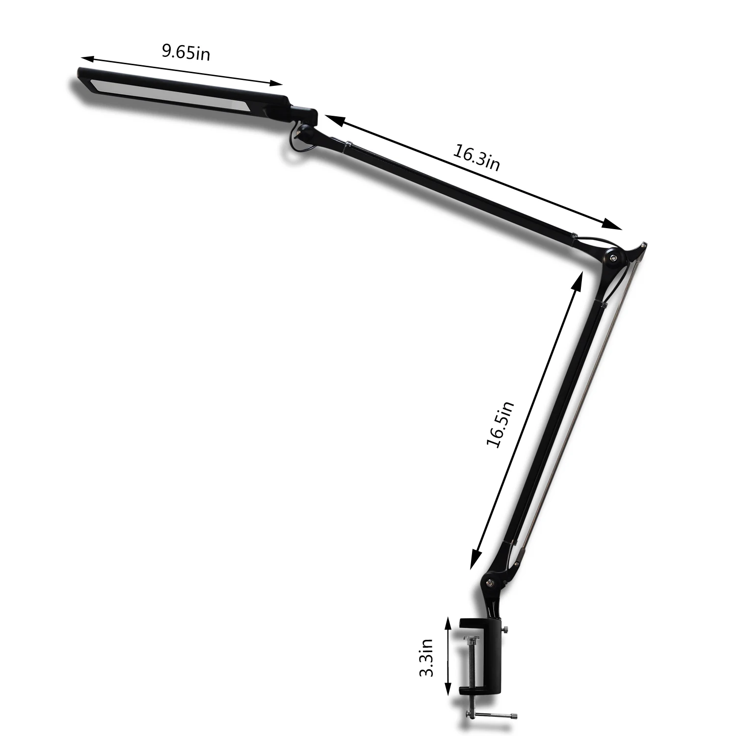 Dimmable Led Desk Lamp Swing And Slim Arm Work Light With Clamp Clip