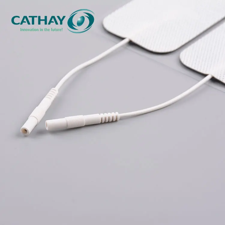 
Made in China medical self-adhering tens electrodes with 2.0 pigtail 