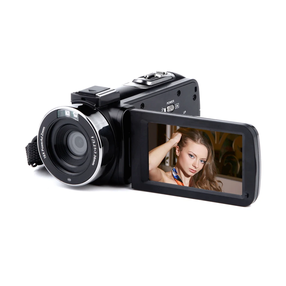 

Factory Price Full HD 16X 1080P professional zoom digital video camera, Black