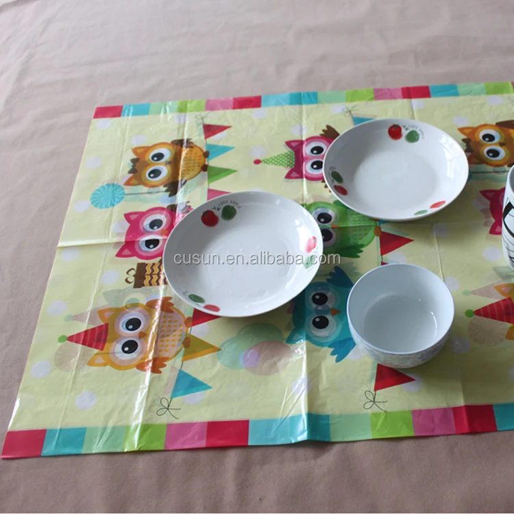 Customized Disposable Recycled Pe Plastic Placemats Table Mat For