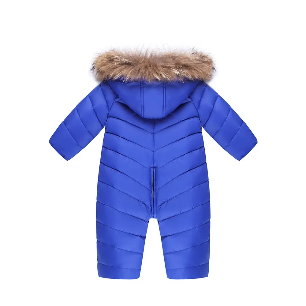 Children Winter Jumpsuit Fleece Rompers Girl Winter Coat Hooded Baby