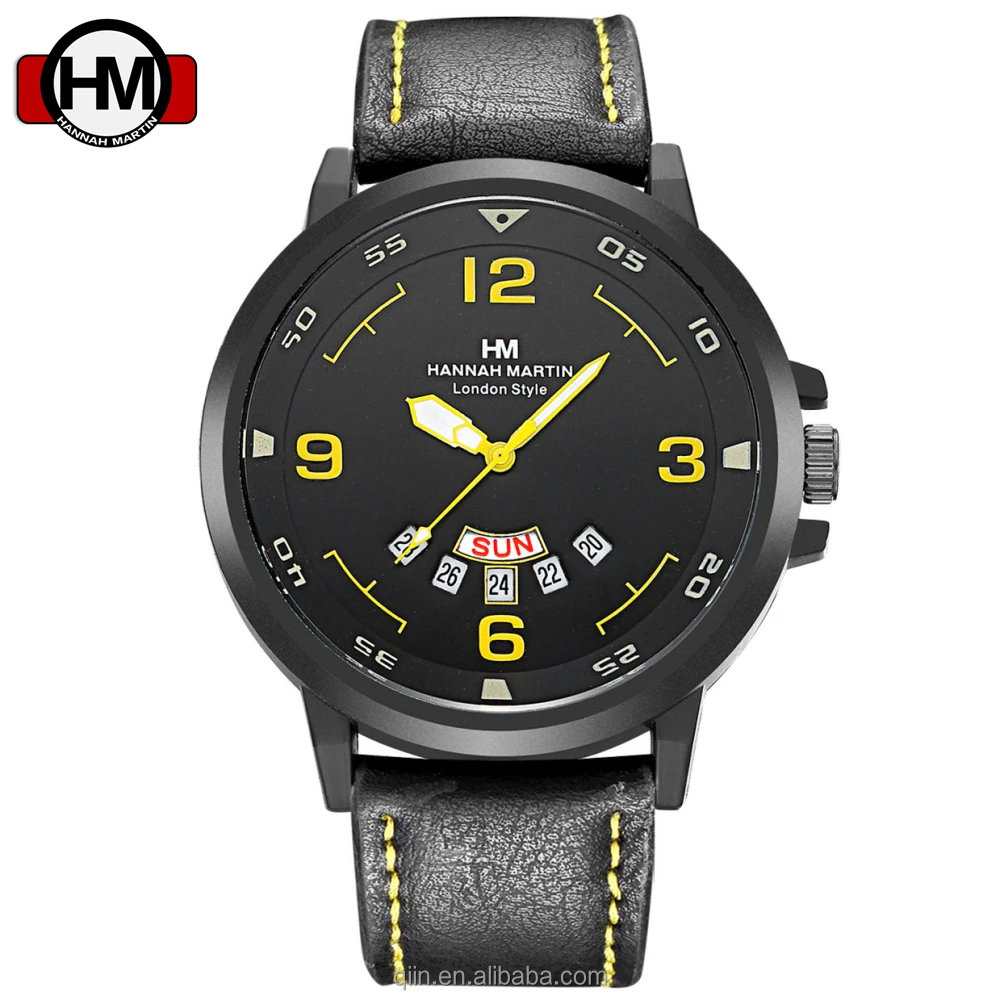 

HM-1602 large dial  mens wrist watch with Date