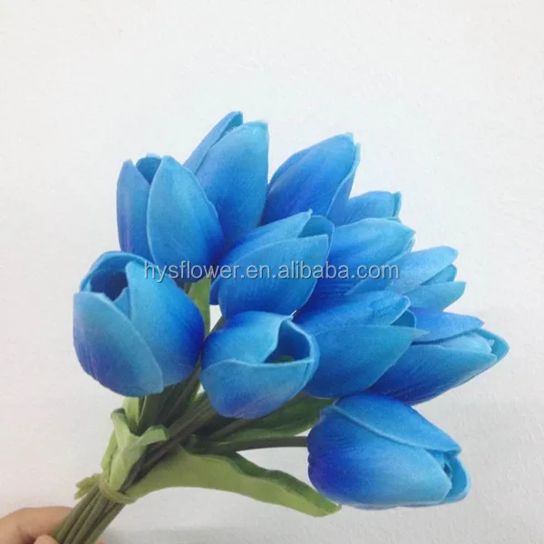 Real Touch Wedding Bouquet Pu Royal Blue Tulip Real Touch Wedding Bouquet Pu Royal Blue Tulip