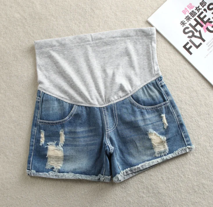 

X85392B Wholesale maternity Denim pants Maternity Shorts, As picture