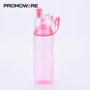 Image of Custom LOGO Cheap Water Bottle Plastic BPA Free Tritan Sport Drink Mist Spray Plastic Water Bottle with Mist Spray Straw Lid