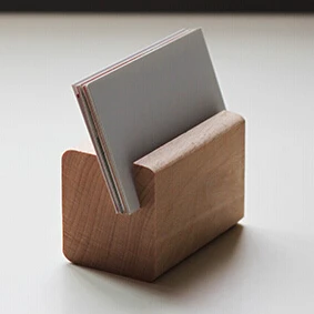 wooden card holder