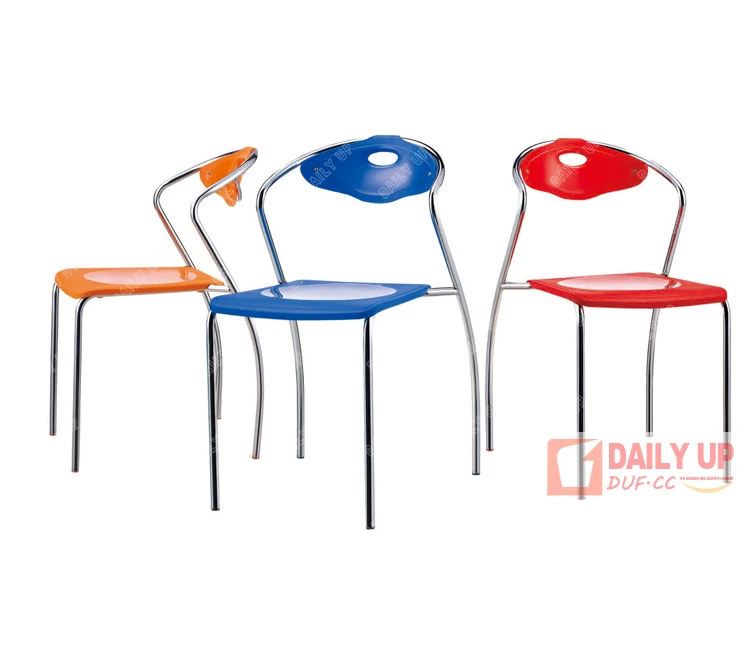 Various Color Stacking Dining Chair with PP Board Cheap Ergonomic Garden Chair with Steel Frame Best Web to Buy China