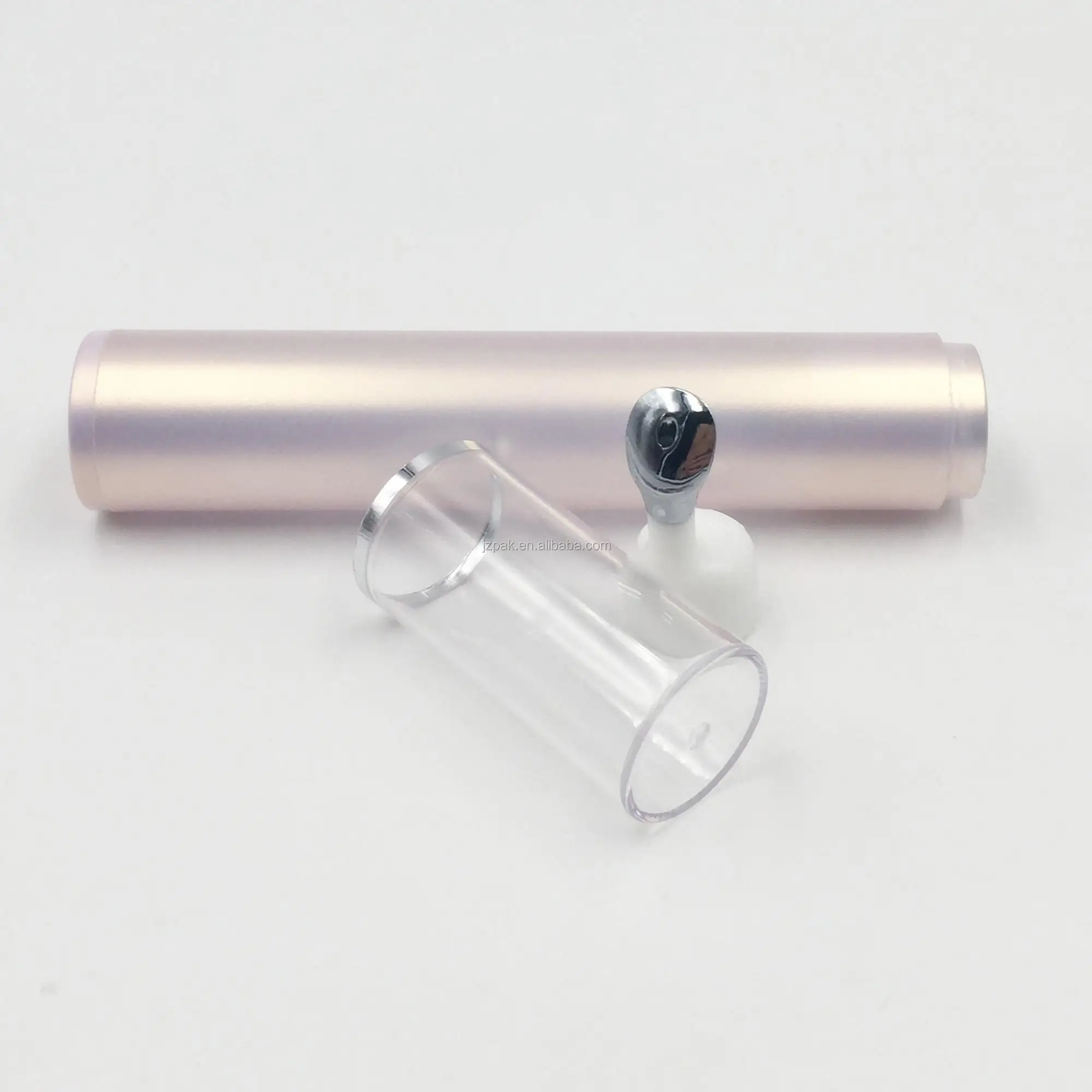 Airless plastic 15ml roll on bottle plastic round serum applicator bottle