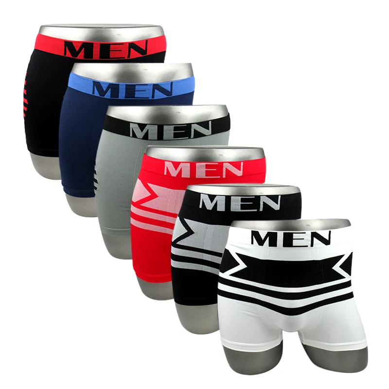 

Small MOQ Multi Colors High Quality Seamless Elastic Stripe Men Underwear Boxers Briefs
