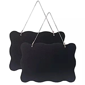 
Black Style Decorative Rectangle Erasable Mini Hanging Double Sides Wooden Chalkboard 