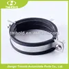 Zinc plating steel hinged pipe clamp with EPDM rubber lining tightening scope for building